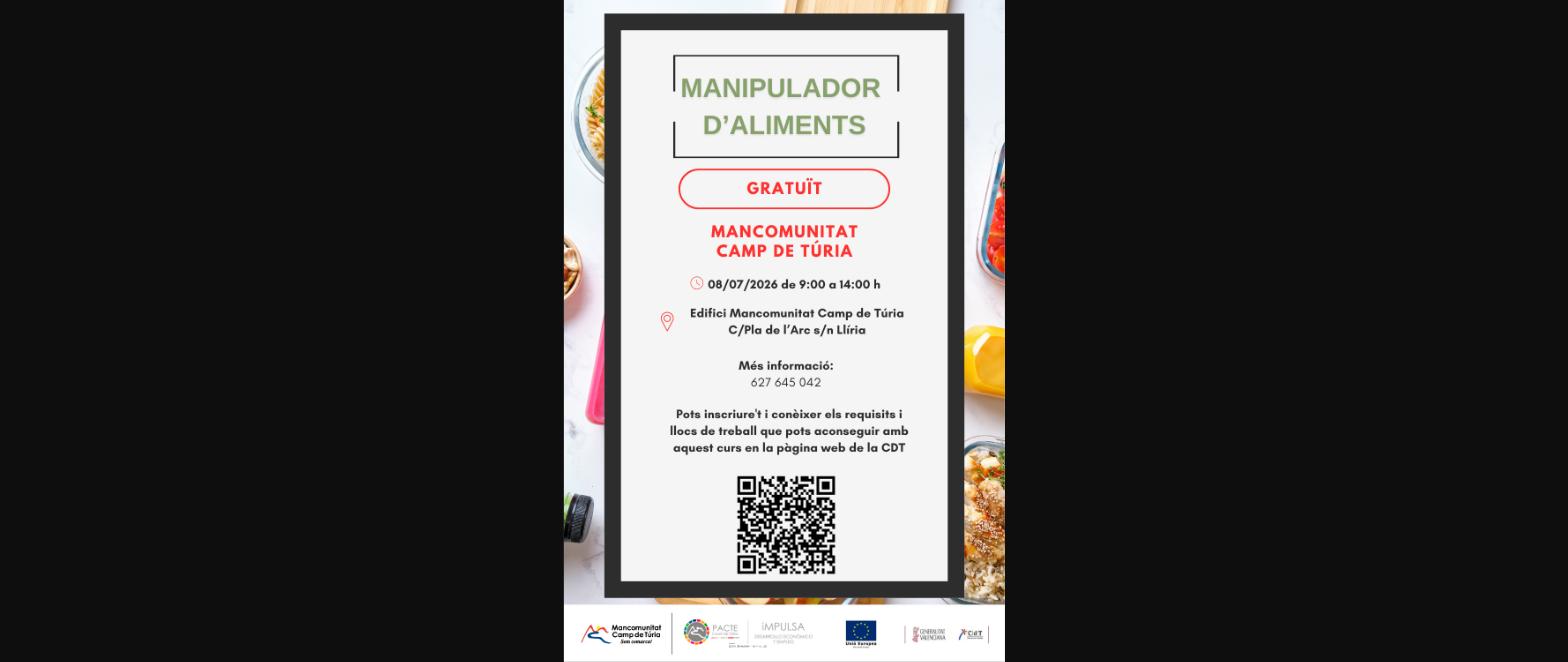 Nuevo curso Manipulador de Alimentos